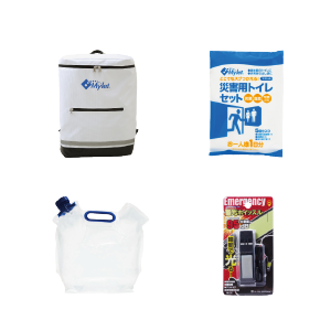 防災グッズ15点+防水仕様バッグ「リリーフ」