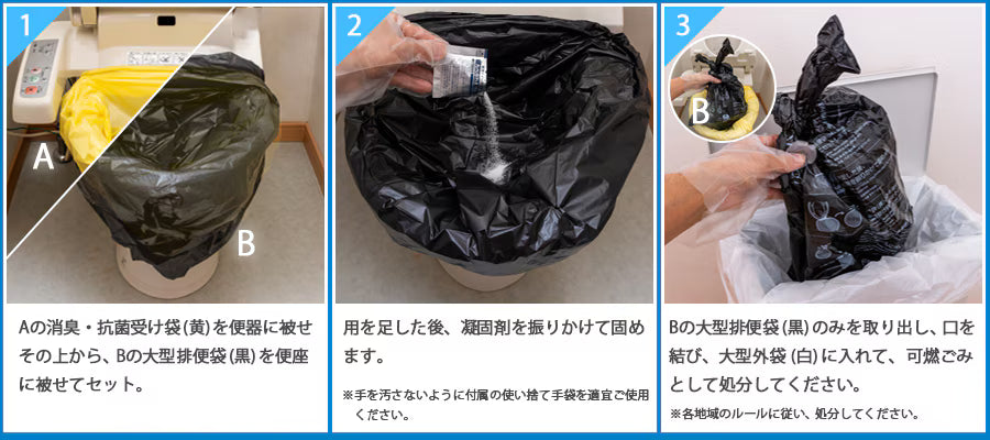 災害用トイレ　使用期限15年のマイレットS100‐Rec.　(トイレ100回分/ケース)　１ケースから運賃込み