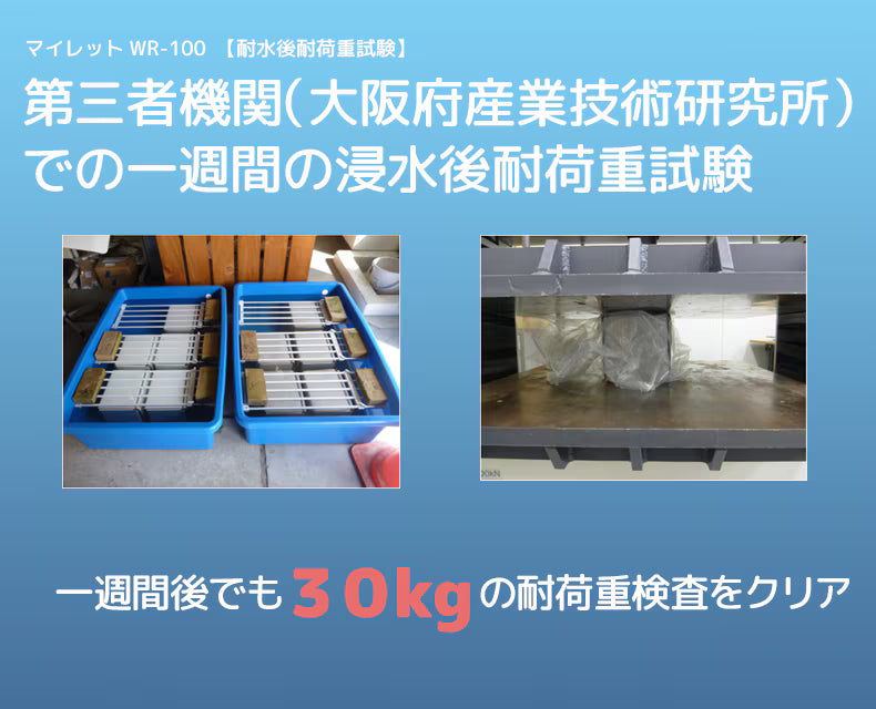 災害用トイレセット　保管場所を選べる耐水性マイレットWR-100　(トイレ100回分/ケース)　運賃込み
